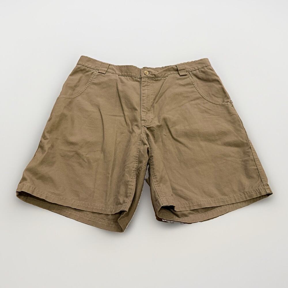 Duluth Trading Relaxed Fit Mens Brown Canvas Work Pants Size 40 100% Cotton